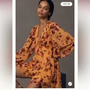 Anthropologie/Hutch Long-Sleeve Deep-V romper/M/ new✨Host Pick✨